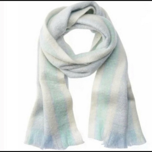 Free People Brushed Racer Sky Blue Blanket Scarf - Picture 2 of 4
